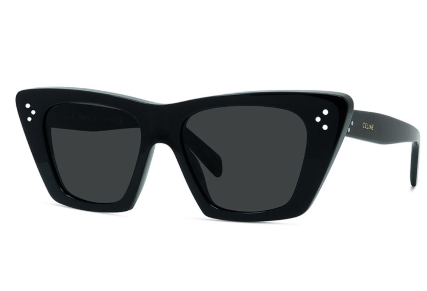 CAT EYE S187 SUNGLASSES IN ACETATE - BLACK