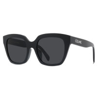 セリーヌ CL40198F サングラス 56□21-145 ブラック Celine CL40198F 90A Sunglasses Women's Shiny Blue/Smoke
