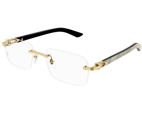 147090-Cartier Eyeglasses Horn and Wood Decor C CT0453O