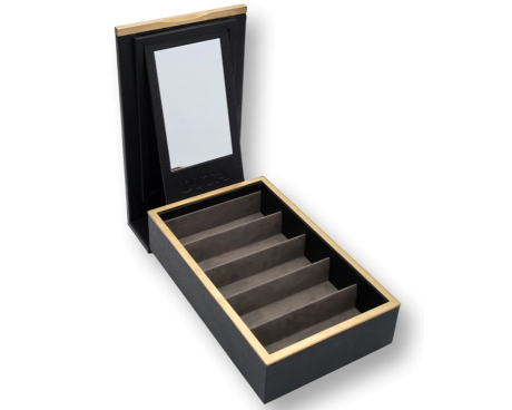 169077-DITA box with 5 leather compartments