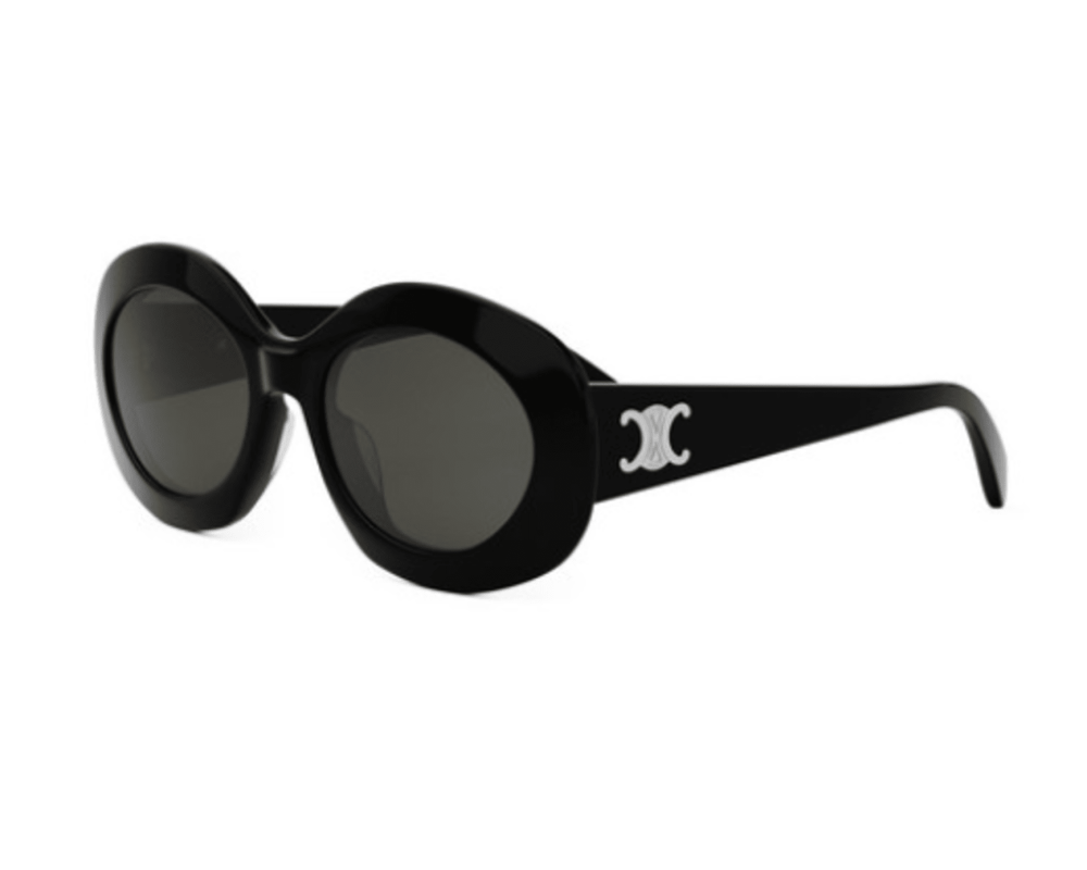 Sunglasses CELINE Triomphe Round CL40292U Frame color Black