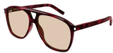 Occhiali da Sole Saint Laurent Corner Angle SL 596 DUNE