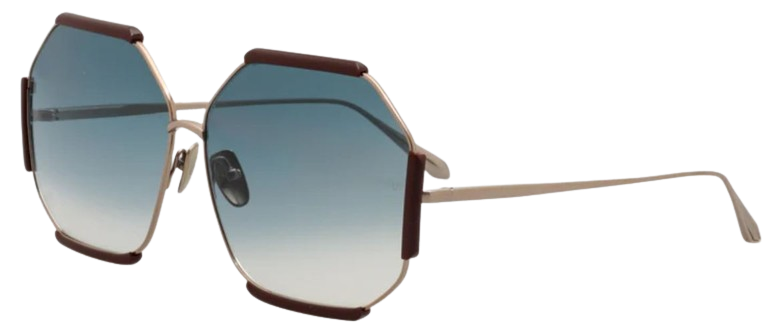 Linda Farrow Margot Hexagon Sunglasses