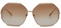 Linda Farrow Margot Hexagon Sunglasses