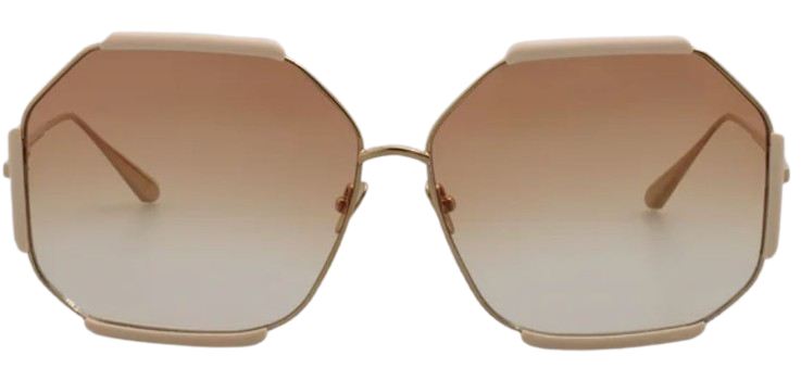 Linda Farrow Margot Hexagon Sunglasses