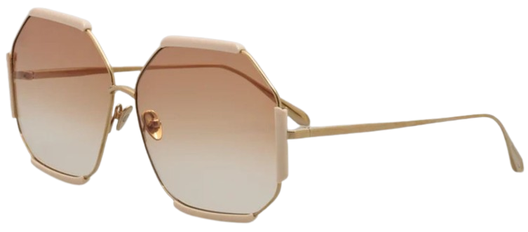 Linda Farrow Margot Hexagon Sunglasses