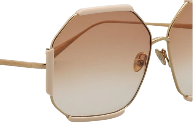 Linda Farrow Margot Hexagon Sunglasses