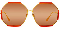 Linda Farrow Margot Hexagon Sunglasses