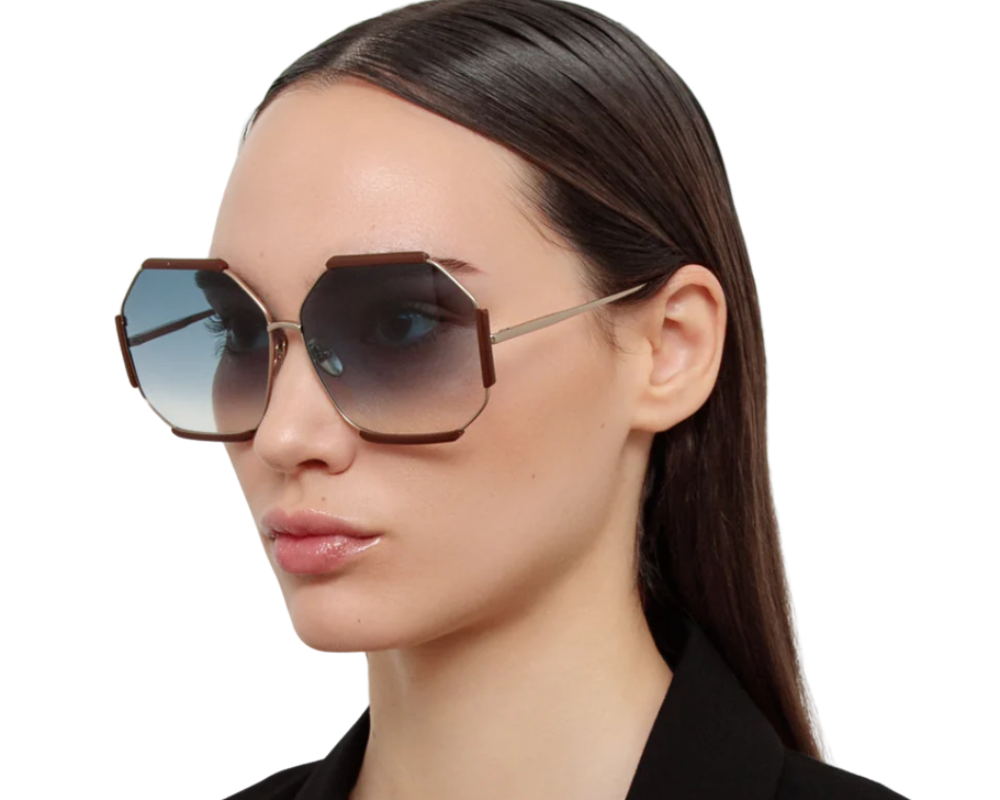 Linda Farrow Margot Hexagon Sunglasses