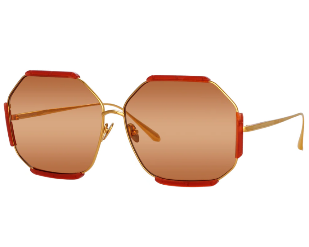 Linda Farrow Margot Hexagon Sunglasses