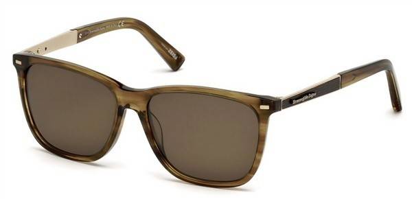 Óculos de sol Ermenegildo Zegna EZ0023 47M Polarizados Castanho