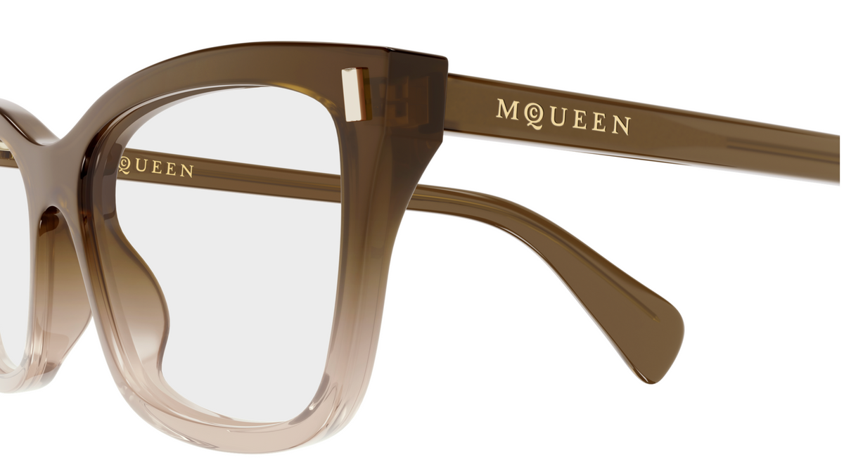 Alexander McQueen Cross-Bar Prescription Glasses AM0584O