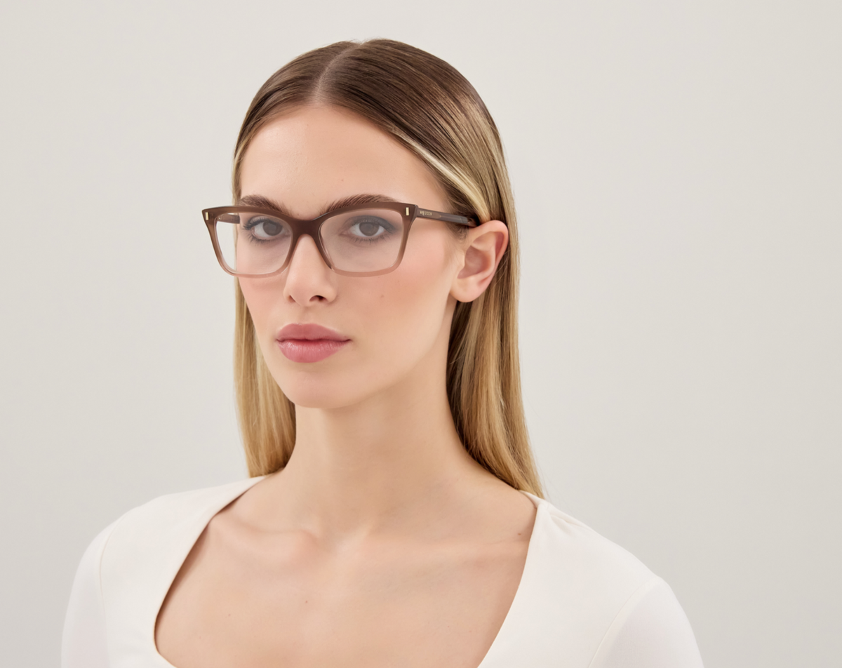 Alexander McQueen Cross-Bar Prescription Glasses AM0584O